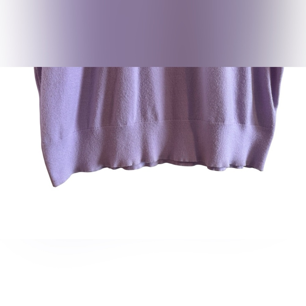 TORRID Lavender Mock Neck Sweater Button Cuff Detail Size M Lightweight Kni - Picture 3 of 7